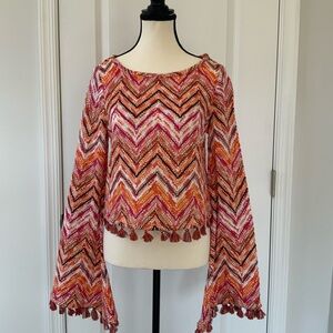 Ramy Brook Multicolor Chevron Blouse